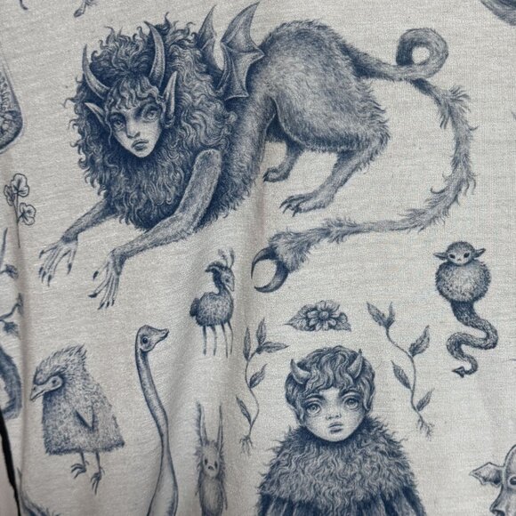 MAGICAL 🔮 MYTHICAL Creatures 🪄 Tattoo Style T Shirt - Picture 2 of 4